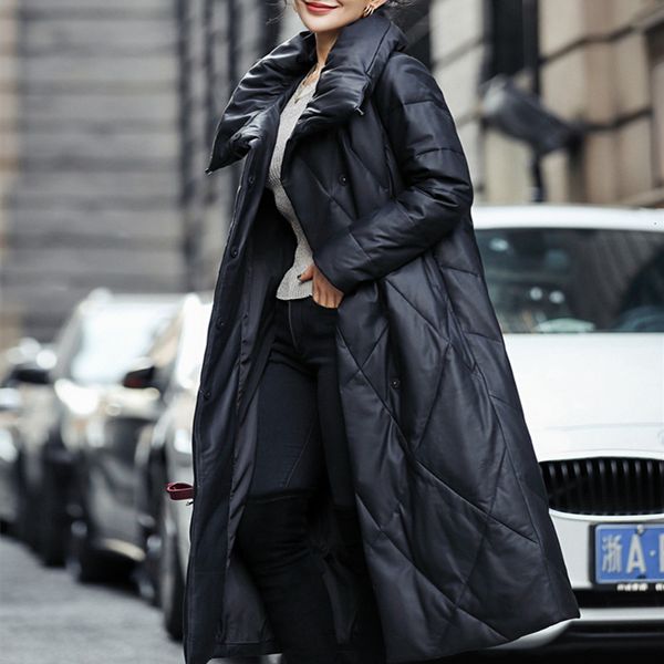 2021 new genuine leather down coat winter women's full long sheep jacket female warm outwear large parkas lady fashion overcoats 3bdp, Black
2021 new genuine leather down coat winter women's full long sheep jacket female warm outwear large parkas lady fashion overcoats 3bdp, Black