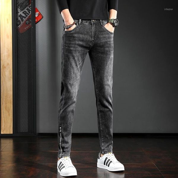black gray side fashion stripe jeans men korean style slim fit pencil pants streetwear casual denim trousers men's, Blue
black gray side fashion stripe jeans men korean style slim fit pencil pants streetwear casual denim trousers men's, Blue
