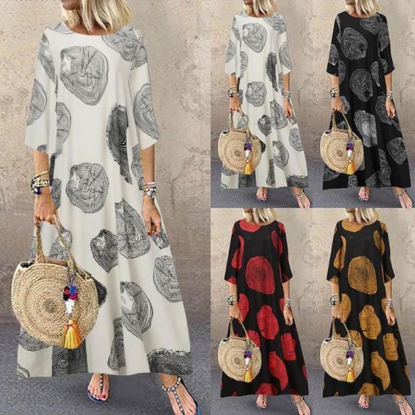 casual dresses stylish 3/4 sleeve printing dress women breathable skin-friendly o neck large hem maxi streetwear for outdoor, Black;gray
casual dresses stylish 3/4 sleeve printing dress women breathable skin-friendly o neck large hem maxi streetwear for outdoor, Black;gray