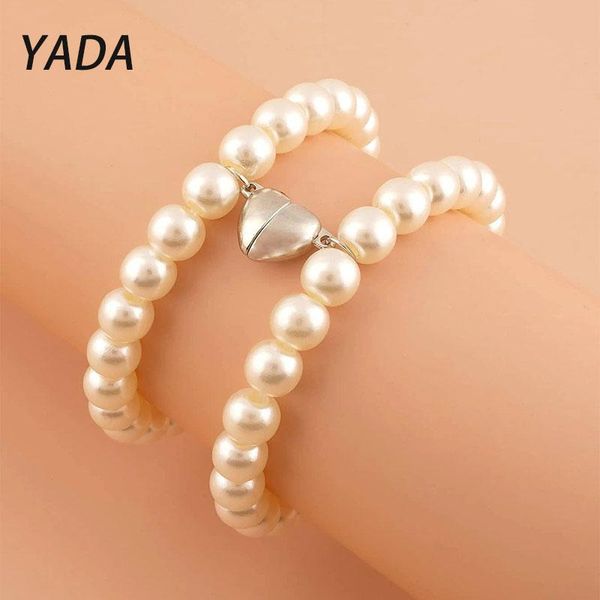 charm bracelets yada magnetic heart pendant pearl bracelets&bangles for women men couple crystal jewelry braid rope bead bracelet bt210049, Golden;silver
charm bracelets yada magnetic heart pendant pearl bracelets&bangles for women men couple crystal jewelry braid rope bead bracelet bt210049, Golden;silver