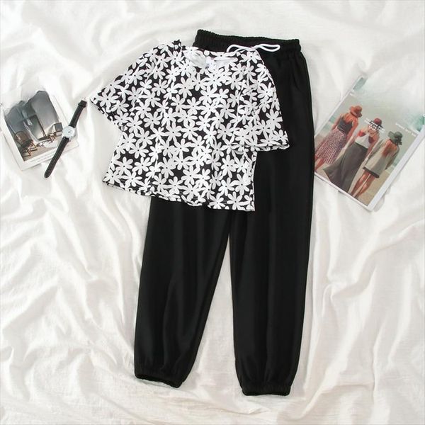 casual two piece set outfits womens pants korean girl short sleeve slim crop long 2 print tracksuit, White
casual two piece set outfits womens pants korean girl short sleeve slim crop long 2 print tracksuit, White