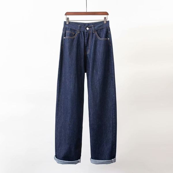 jeans b6077 women's fashion slim high waist curled wide leg pants in spring 2021, Blue
jeans b6077 women's fashion slim high waist curled wide leg pants in spring 2021, Blue