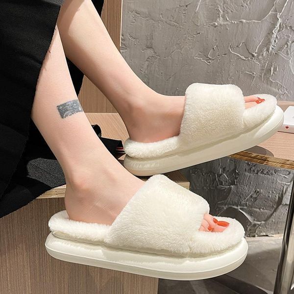 slippers winter indoor fur house full furry soft fluffy plush platform flats heel non slip luxury designer shoes casual ladies, Black
slippers winter indoor fur house full furry soft fluffy plush platform flats heel non slip luxury designer shoes casual ladies, Black