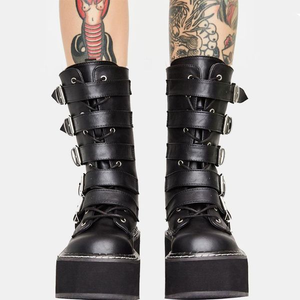 boots gigifox large sizes 43 platform heels motorcycles boot cool belt buckles fashionable winter shoes woman female, Black
boots gigifox large sizes 43 platform heels motorcycles boot cool belt buckles fashionable winter shoes woman female, Black