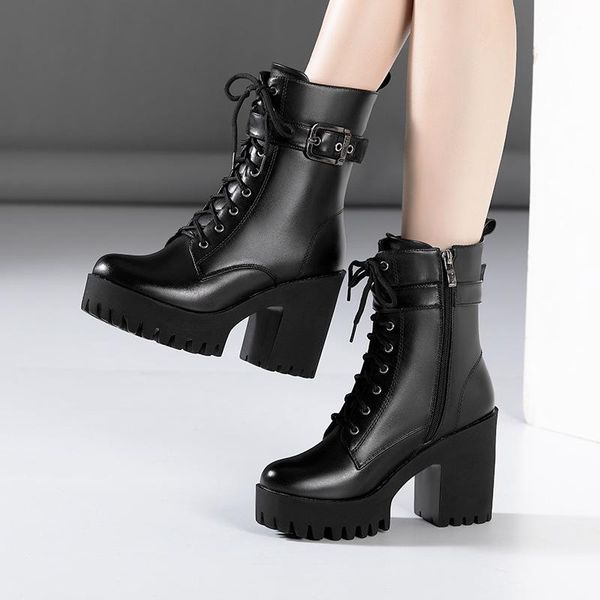 boots plus size 32-43 platform women ankle leather 2021 fall winter high heels ladies plush motorcycle, Black
boots plus size 32-43 platform women ankle leather 2021 fall winter high heels ladies plush motorcycle, Black