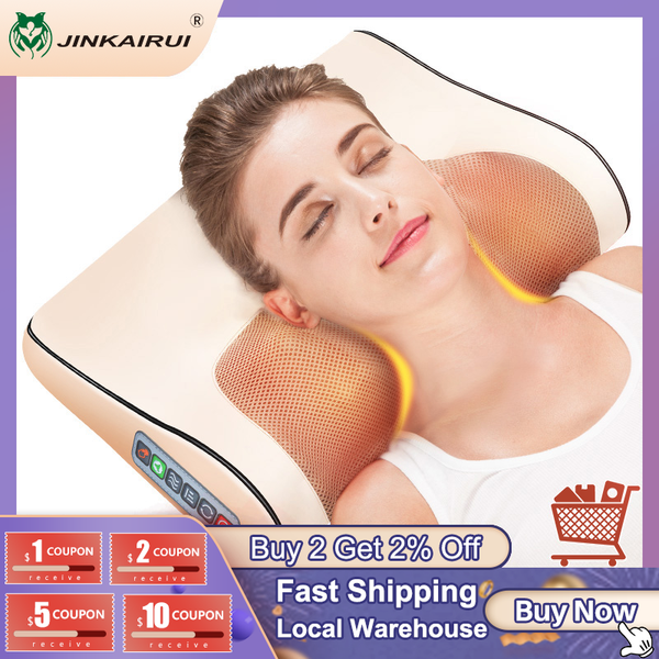 jinkairui infrared heating neck shoulder back body electric massage pillow shiatsu device cervical health massageador relaxation
jinkairui infrared heating neck shoulder back body electric massage pillow shiatsu device cervical health massageador relaxation