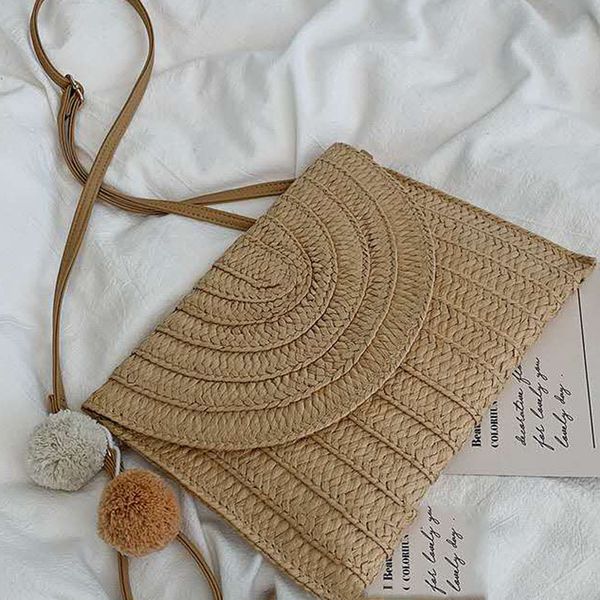 design handbag new pillow type handmade straw beach bag, women's bag, Red;black 
design handbag new pillow type handmade straw beach bag, women's bag, Red;black