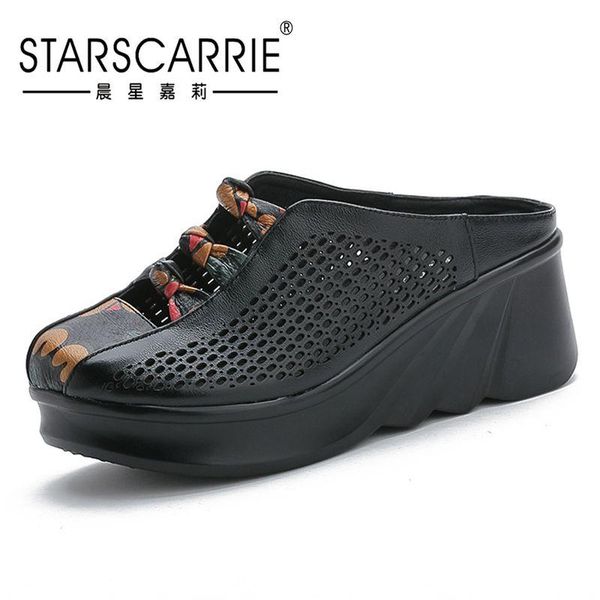 slippers 2021 genuine leather sandals muffin thick soled ethnic style bowknot baotou hollow mother, Black
slippers 2021 genuine leather sandals muffin thick soled ethnic style bowknot baotou hollow mother, Black