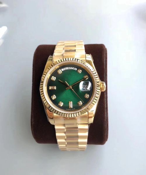 18 ct gold date mens womens watch 36mm automatic mechanical movement silver dial stainless steel solid clasp man watches wristwatch, Slivery;brown
18 ct gold date mens womens watch 36mm automatic mechanical movement silver dial stainless steel solid clasp man watches wristwatch, Slivery;brown