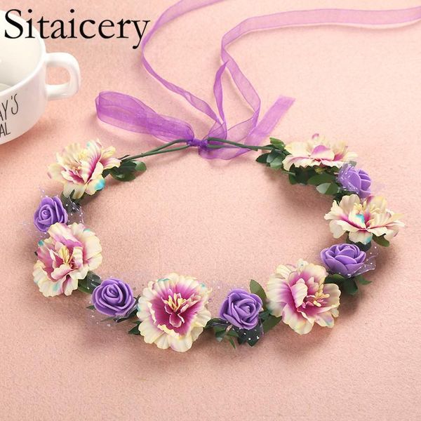 hair accessories bride flower crown band wedding floral headband garland girl wreath elastic accessoriesparty headpiece, Slivery;white
hair accessories bride flower crown band wedding floral headband garland girl wreath elastic accessoriesparty headpiece, Slivery;white