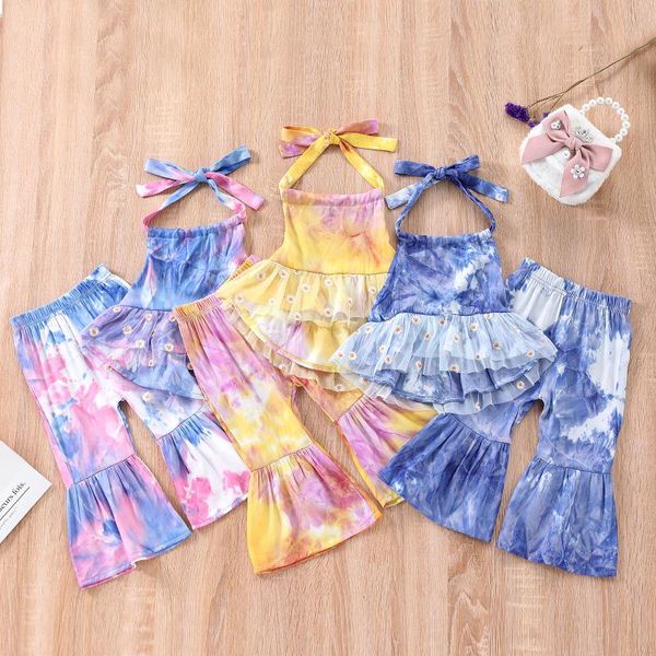 clothing sets children tie-dye clothes set, 2021 fashion girls sleeveless backless halter + flared trousers, White
clothing sets children tie-dye clothes set, 2021 fashion girls sleeveless backless halter + flared trousers, White