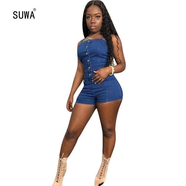 women's jumpsuits & rompers recommend style blue denim single-breasted skinny short jumpsuit 2021 summer high street women bodycon slip, Black;white
women's jumpsuits & rompers recommend style blue denim single-breasted skinny short jumpsuit 2021 summer high street women bodycon slip, Black;white