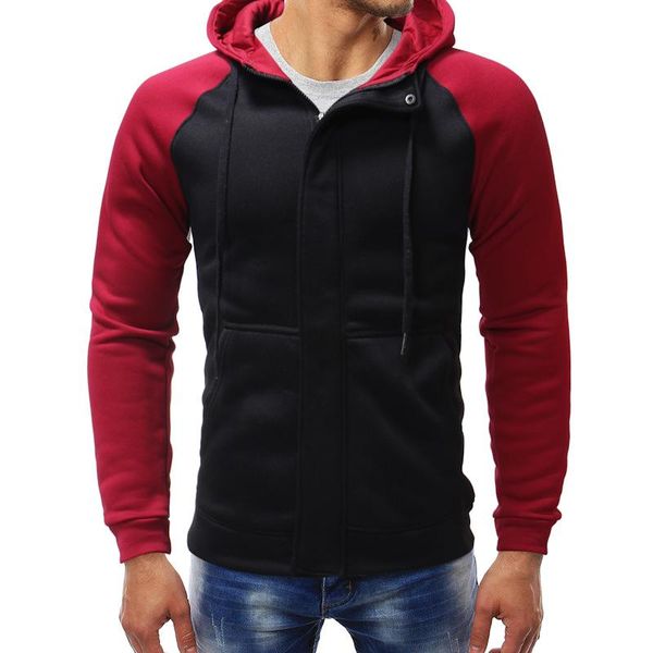 men's jackets casual men zip up hoodie warm slim fit patchwork hooded sweatshirt coat jacket outwear jumper top, Black;brown
men's jackets casual men zip up hoodie warm slim fit patchwork hooded sweatshirt coat jacket outwear jumper top, Black;brown