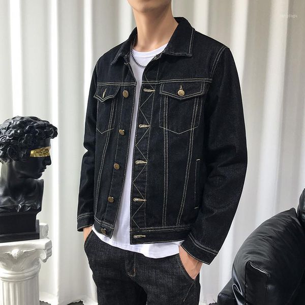 men's jackets men blue denim classic solid casual jeans coats cotton lapel single breasted jacket autumn slim 5xl, Black;brown
men's jackets men blue denim classic solid casual jeans coats cotton lapel single breasted jacket autumn slim 5xl, Black;brown