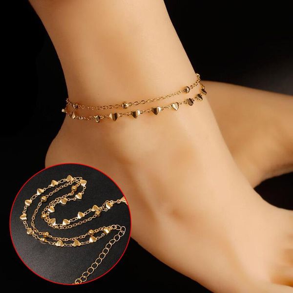 anklets double layer summer beach leg bracelet charm beaded heart-shaped pendant stainless steel chain anklet women girl gifts, Red;blue
anklets double layer summer beach leg bracelet charm beaded heart-shaped pendant stainless steel chain anklet women girl gifts, Red;blue