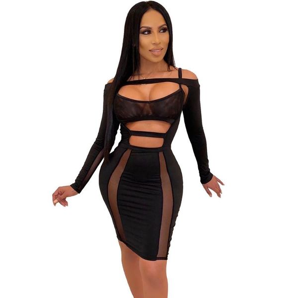 casual dresses sheer mesh bodycon dress women hollow out off the shoulder sleeve night club party mini vestidos de fiesta, Black;gray
casual dresses sheer mesh bodycon dress women hollow out off the shoulder sleeve night club party mini vestidos de fiesta, Black;gray