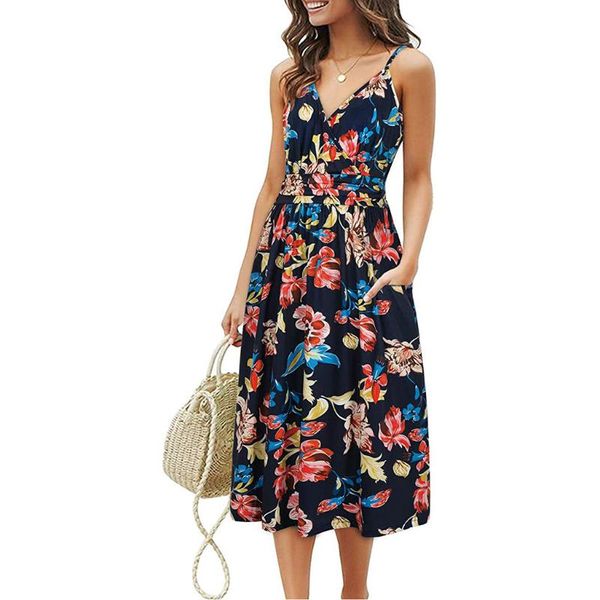 women's wool & blends vintage casual sundress female beach dress midi backless floral print women boho summer 2021 vestidos#j30, Black
women's wool & blends vintage casual sundress female beach dress midi backless floral print women boho summer 2021 vestidos#j30, Black