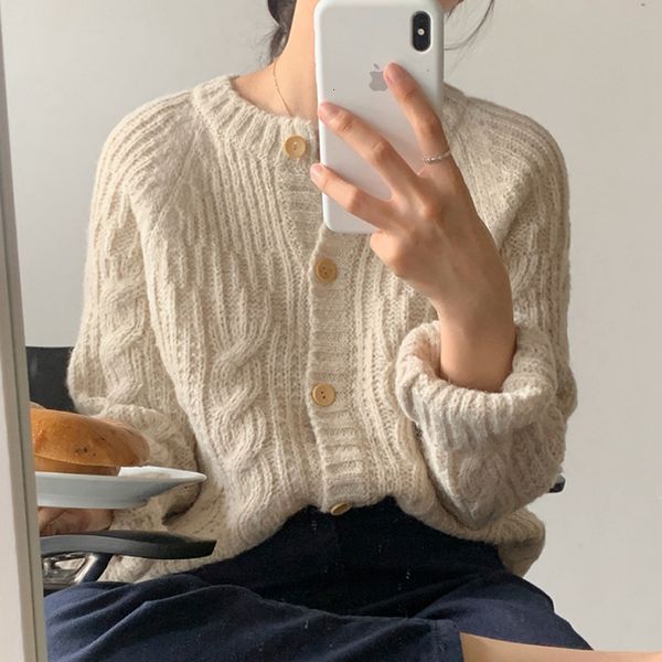 women's knits & tees winter women twisted knitted cardigans fashion solid jumpers vintage chic o-neck sweaters autumn new single-b, White
women's knits & tees winter women twisted knitted cardigans fashion solid jumpers vintage chic o-neck sweaters autumn new single-b, White