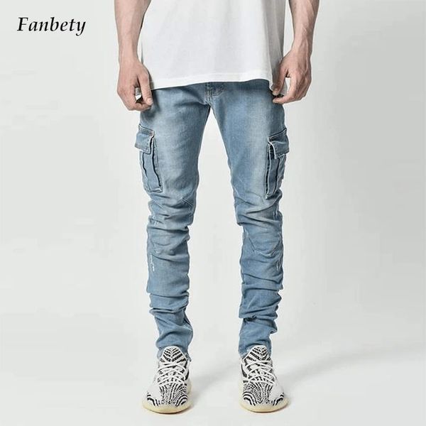 men's jeans men fashion slim fit denim trousers 2021 casual side pockets cargo pant autumn male simple solid long pnats streetwear, Blue
men's jeans men fashion slim fit denim trousers 2021 casual side pockets cargo pant autumn male simple solid long pnats streetwear, Blue