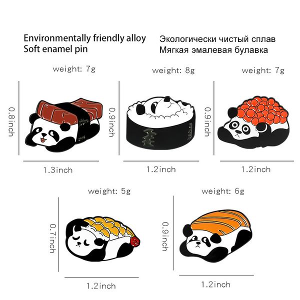 funny cartoon animal brooches 3d panda pins 5pcs/set cute sushi food theme alloy paint enamel badges for girls small jewelry gift bag hat sh, Gray
funny cartoon animal brooches 3d panda pins 5pcs/set cute sushi food theme alloy paint enamel badges for girls small jewelry gift bag hat sh, Gray