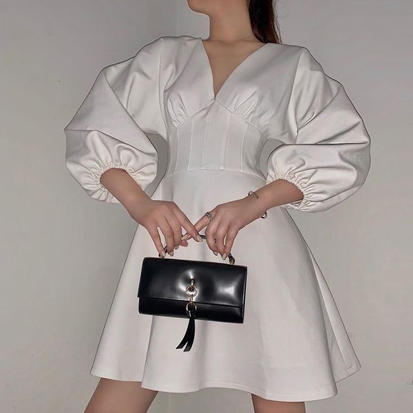 women winter dress women 2021 new arrivals long puff sleeve v neck white solid bodycon party dresses vestidos, Black;gray
women winter dress women 2021 new arrivals long puff sleeve v neck white solid bodycon party dresses vestidos, Black;gray