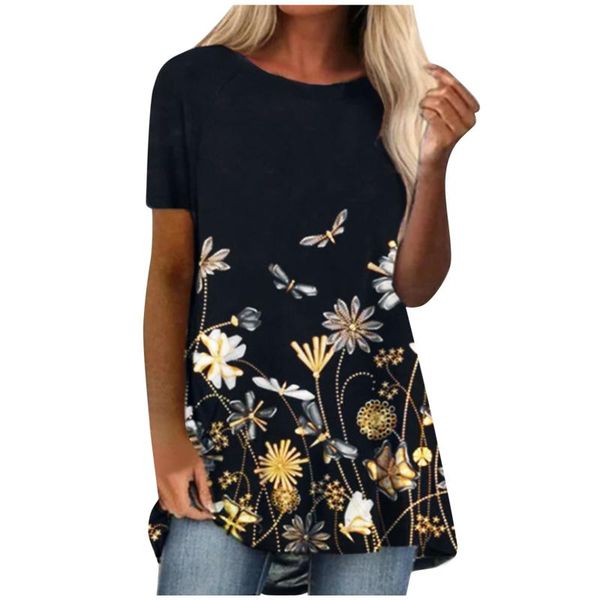 women's blouses & shirts floral printed women summer fashion casual short sleeve o-neck female loose trendy ins pullover girl, White
women's blouses & shirts floral printed women summer fashion casual short sleeve o-neck female loose trendy ins pullover girl, White