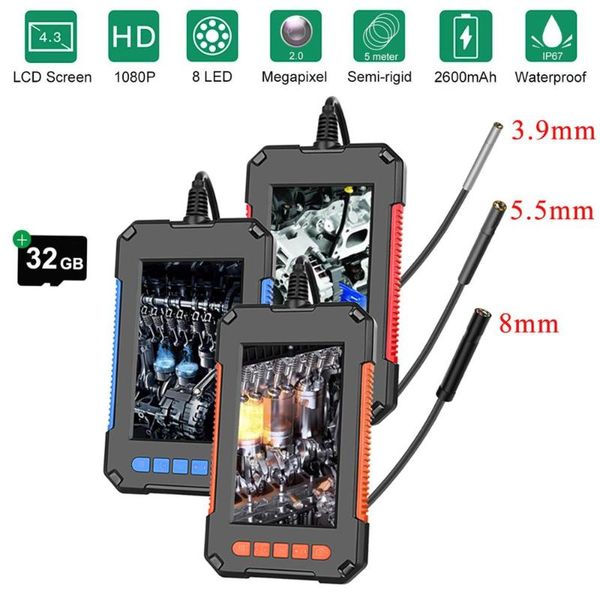 cameras industrial endoscope 1080p hd borescope camera video inspection 4.3 inch lcd screen snake with 2600mah battery
cameras industrial endoscope 1080p hd borescope camera video inspection 4.3 inch lcd screen snake with 2600mah battery