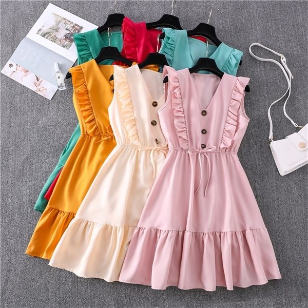 women mini dresses butterfly sleeveles tunic high waist party v neck casual boho beach women summer dress ruffle y0118, Black;gray
women mini dresses butterfly sleeveles tunic high waist party v neck casual boho beach women summer dress ruffle y0118, Black;gray