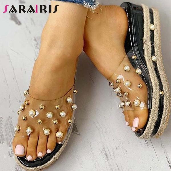 slippers sarairis mixed color slip on outside women wedges casual design summer slides ladies shoes, Black
slippers sarairis mixed color slip on outside women wedges casual design summer slides ladies shoes, Black