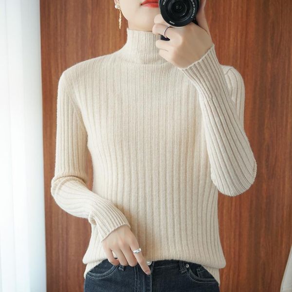 women's sweaters 2021 winter cashmere sweater women high neck lapel solid color drawstring slimming 100% wool knitted bottoming shirt, White;black
women's sweaters 2021 winter cashmere sweater women high neck lapel solid color drawstring slimming 100% wool knitted bottoming shirt, White;black