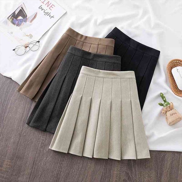 autumn woolen pleated skirt women vintage high waist a-line mini skirts korean fashion preppy style girls casual, Black
autumn woolen pleated skirt women vintage high waist a-line mini skirts korean fashion preppy style girls casual, Black