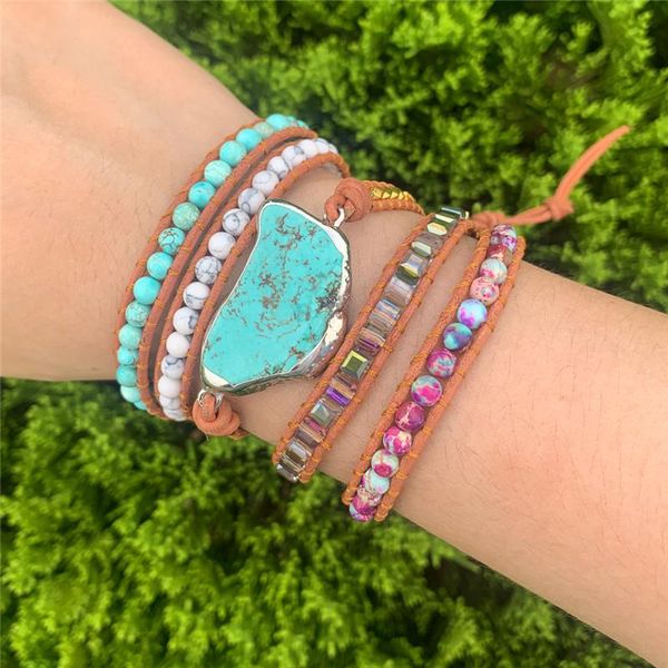 tennis premium classic leather wrap bracelets w/ mix stone jaspers beads strand bracelet jewelry bijoux dropship, Golden;silver
tennis premium classic leather wrap bracelets w/ mix stone jaspers beads strand bracelet jewelry bijoux dropship, Golden;silver
