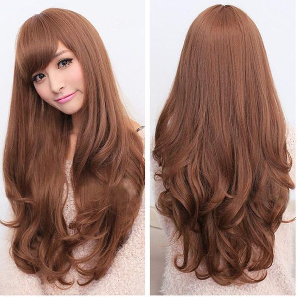 synthetic wigs sinuo 26inch with bangs for woman linen brown long straight wavy hair perruques cosplay party high temperature, Black
synthetic wigs sinuo 26inch with bangs for woman linen brown long straight wavy hair perruques cosplay party high temperature, Black