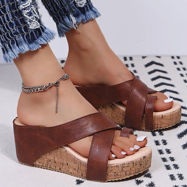 slippers wedges women pu open toe breathable beach sandals thick bottom 2021 summer slip-on casual solid color shoes sandalias, Black
slippers wedges women pu open toe breathable beach sandals thick bottom 2021 summer slip-on casual solid color shoes sandalias, Black