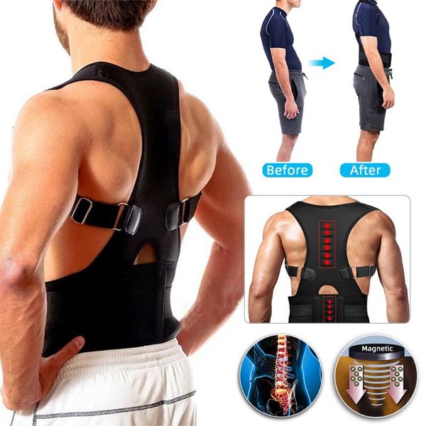 adjustable magnetic posture corrector corset back brace belt lumbar support straight for men women s-xxl waist, Black;gray
adjustable magnetic posture corrector corset back brace belt lumbar support straight for men women s-xxl waist, Black;gray
