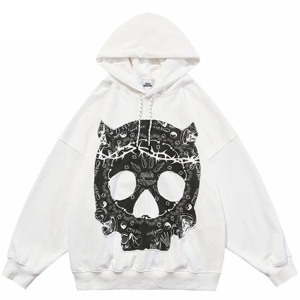 men's hoodies & sweatshirts skull patch evil graphic hooded sweatshirt men hip hop washed hoodie streetwear 2021 autumn harajuku trendy, Black
men's hoodies & sweatshirts skull patch evil graphic hooded sweatshirt men hip hop washed hoodie streetwear 2021 autumn harajuku trendy, Black