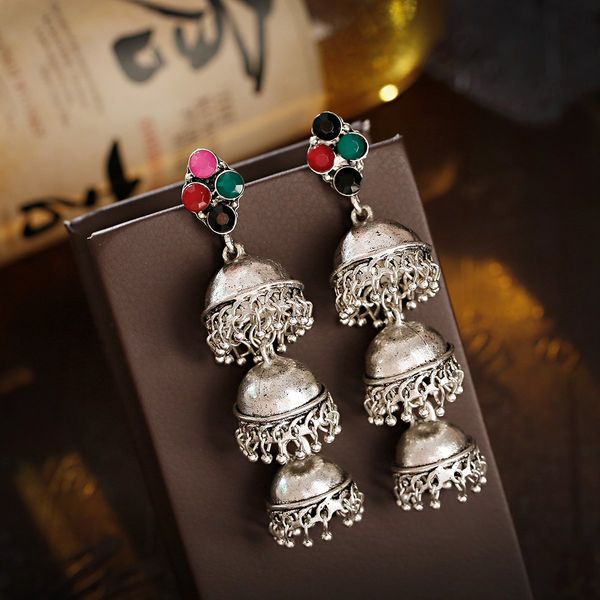 women's ethnic retro silver color bell indian jhumka dangle earrings wedding jewelry classic vintage alloy tassel earring bijoux
women's ethnic retro silver color bell indian jhumka dangle earrings wedding jewelry classic vintage alloy tassel earring bijoux