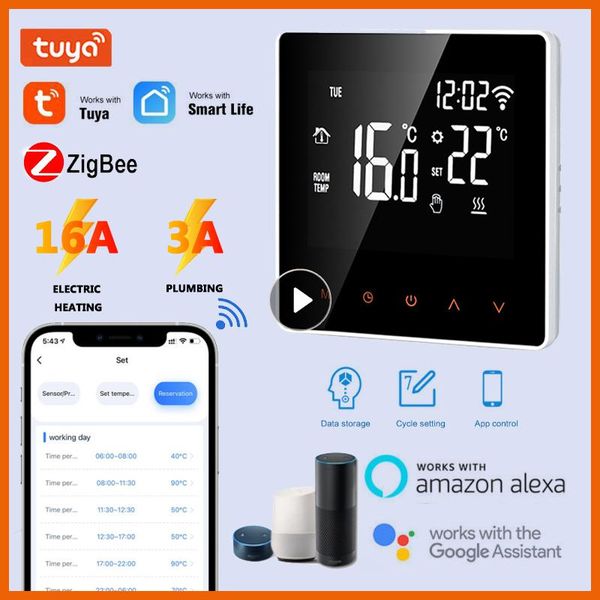smart home control tuya zigbee thermostat temperature controller for electric floor heating water/gas boiler voice work google
smart home control tuya zigbee thermostat temperature controller for electric floor heating water/gas boiler voice work google