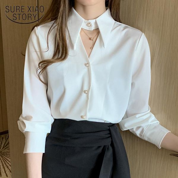 women's blouses & shirts 2021 spring korean office lady chiffon long sleeve loose solid white women clothes fashion blusas 10500
women's blouses & shirts 2021 spring korean office lady chiffon long sleeve loose solid white women clothes fashion blusas 10500