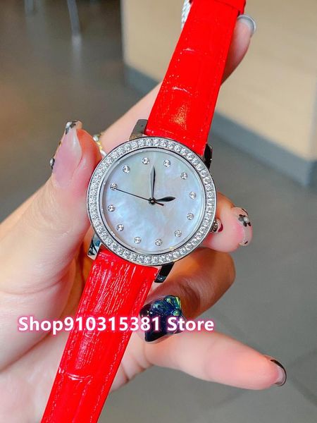 wristwatches classic brand women zircon quartz wristwatch rose gold silver mother of pearl leather watch female crystal diamonds clock 32mm, Slivery;brown
wristwatches classic brand women zircon quartz wristwatch rose gold silver mother of pearl leather watch female crystal diamonds clock 32mm, Slivery;brown