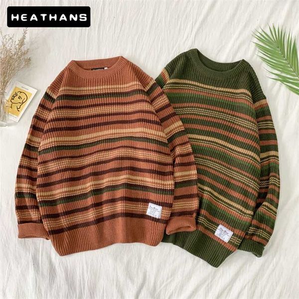 stripe sweater men vintage thick coarse wool korean loose o-neck pullover sweater men contrast color casual wild personality 211006, White;black
stripe sweater men vintage thick coarse wool korean loose o-neck pullover sweater men contrast color casual wild personality 211006, White;black