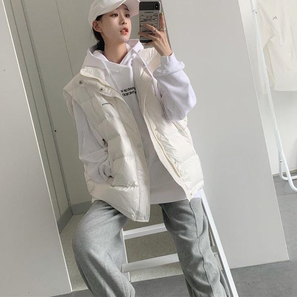 women's vests 2021 winter white duck down vest coat stand-up collar waistcoat jacket women lightweight bodywarm outerwear, Black;white
women's vests 2021 winter white duck down vest coat stand-up collar waistcoat jacket women lightweight bodywarm outerwear, Black;white