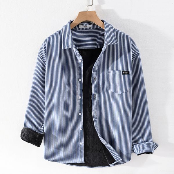 2021 new winter plus veet thickening trendy striped casual fashion comfortable shirts for men warm shirt mens chemise 051s, White
2021 new winter plus veet thickening trendy striped casual fashion comfortable shirts for men warm shirt mens chemise 051s, White