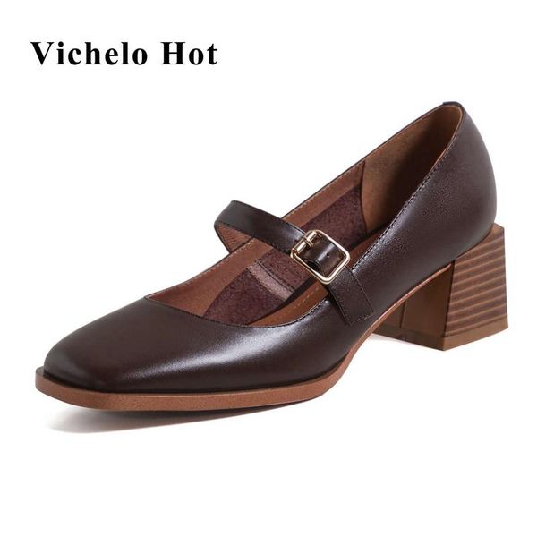 dress shoes vichelo genuine leather square toe high heel buckle strap young lady gladiator retro street fashion women pumps l03, Black
dress shoes vichelo genuine leather square toe high heel buckle strap young lady gladiator retro street fashion women pumps l03, Black