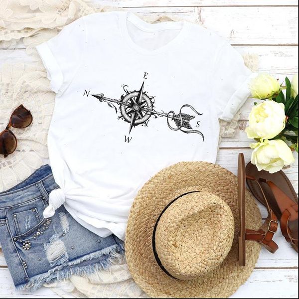 women graphic vintage arrow feather compass lady 90s fashion tees print t shirt clothing female shirt womens t shirt, White
women graphic vintage arrow feather compass lady 90s fashion tees print t shirt clothing female shirt womens t shirt, White