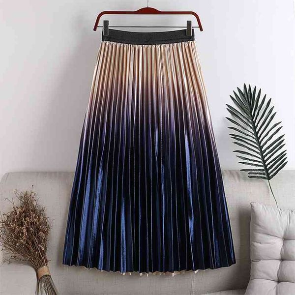 autumn& winter women fashion gold velvet gradient color pleated skirt high waist casual a-line long 210527, Black
autumn& winter women fashion gold velvet gradient color pleated skirt high waist casual a-line long 210527, Black