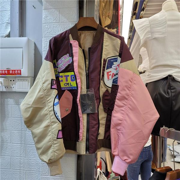 women's jackets spring 2021 korean style retro loose baseball uniform patch printed fashion jacket couple's basic coat women cloth, Black;brown
women's jackets spring 2021 korean style retro loose baseball uniform patch printed fashion jacket couple's basic coat women cloth, Black;brown