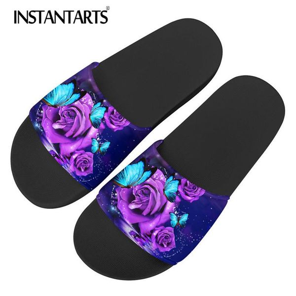 slippers instantarts purple rose with butterfly print women home summer casual sandals female bathroom slide no-slip shoes, Black
slippers instantarts purple rose with butterfly print women home summer casual sandals female bathroom slide no-slip shoes, Black