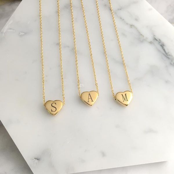 pendant necklaces stainless steel 10mm love heart letter chain necklace 18kgp dainty 26 initial name couple gift, Silver
pendant necklaces stainless steel 10mm love heart letter chain necklace 18kgp dainty 26 initial name couple gift, Silver