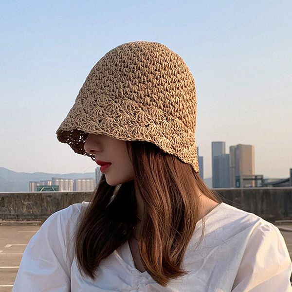 wide brim hats summer fashion women sun hat all-match bucket cap sunscreen straw foldable hollow breathable holiday beach, Blue;gray
wide brim hats summer fashion women sun hat all-match bucket cap sunscreen straw foldable hollow breathable holiday beach, Blue;gray